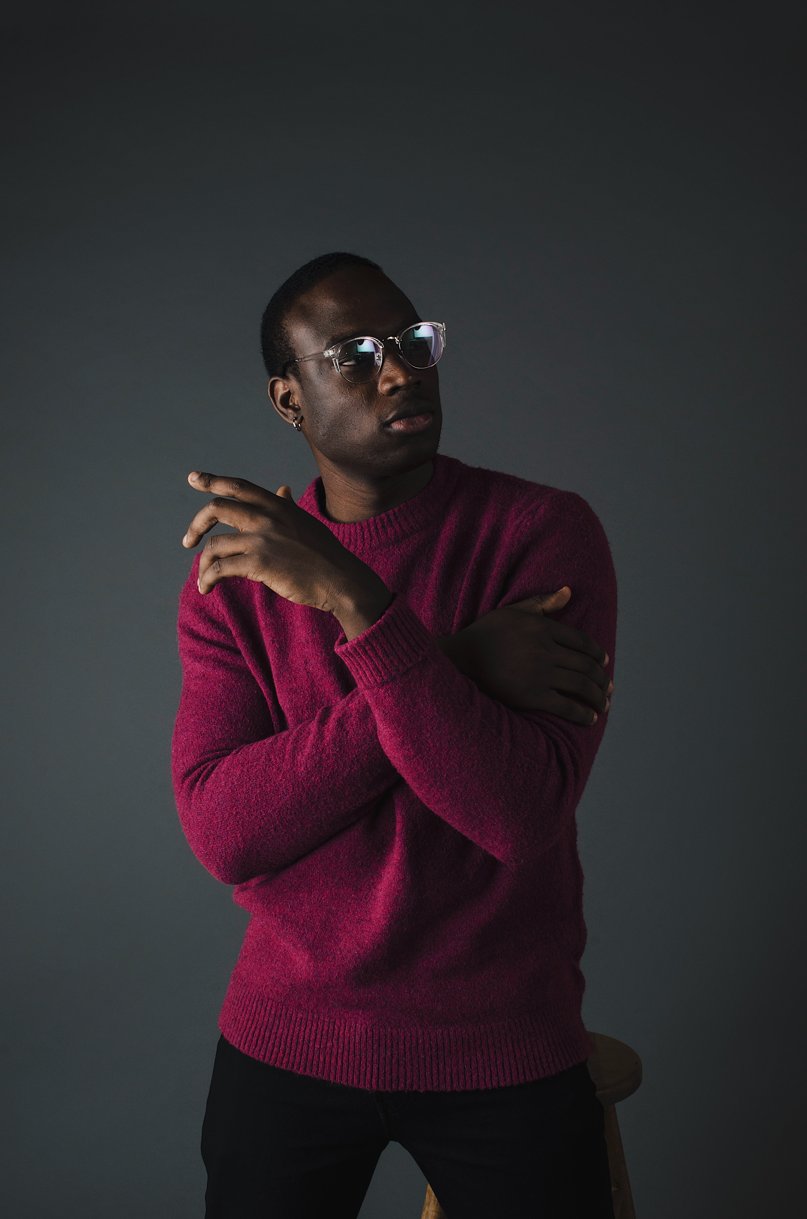 Black man on a stylish outfit